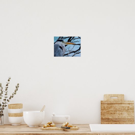 Gray Heron Poster (Keuken)