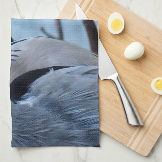 Gray Heron Theedoek (Quarter Fold)