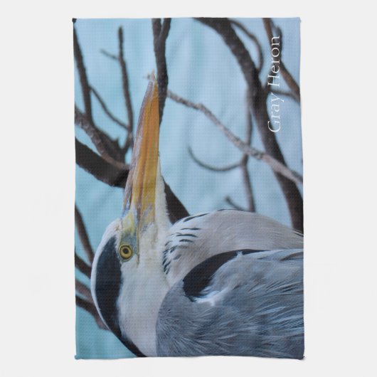 Gray Heron Theedoek (Verticaal)