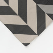 Gray Herringbone Alternative Stripes Monogram Fleece Deken (Hoek)