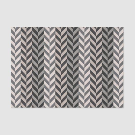 Gray Herringbone Alternative Stripes Pattern Tissuepapier (Voorkant)