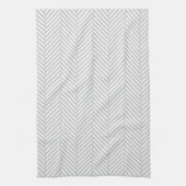Gray Herringbone Theedoek (Verticaal)