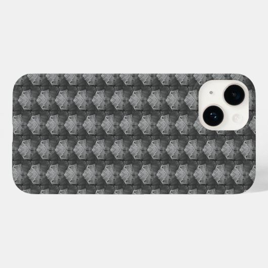 Gray Hexagon Var Case-Mate iPhone Case (Achterkant (horizontaal))