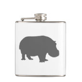Gray Hippo Silhouette Heupfles (Voorkant)