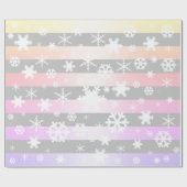 Gray Holographic kerstsnowflake Patroon Cadeaupapier (Vlak)