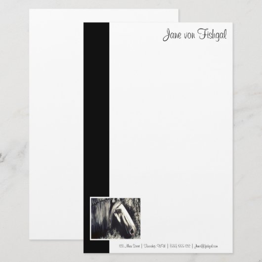 Gray Horse Briefpapier (Voorkant / Achterkant)