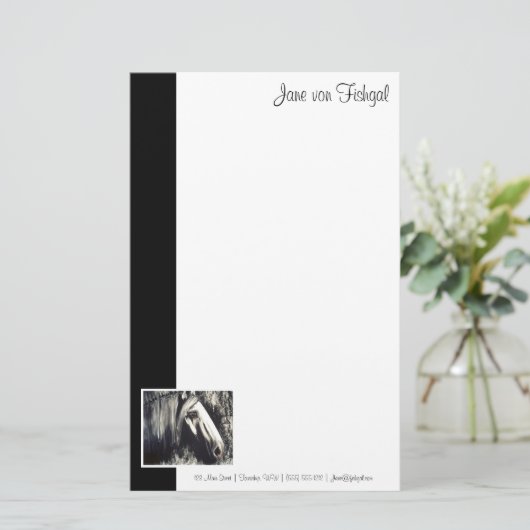 Gray Horse Briefpapier (Staand voorkant)