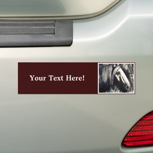 Gray Horse Bumpersticker (Op auto)