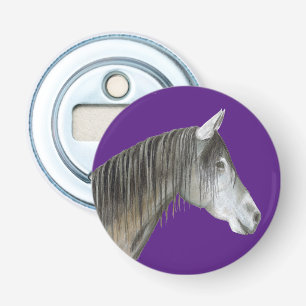 Gray Horse Button Flesopener