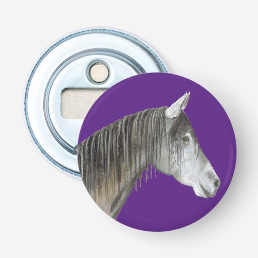 Gray Horse Button Flesopener (Voorkant)