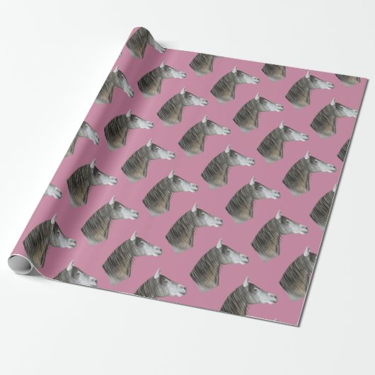 Gray Horse Cadeaupapier (Uitgerold)