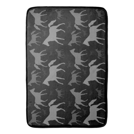 Gray Horse Silhouette Bath Mat (Voorkant Verticaal)