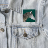 Gray Horse Vierkante Button 5,1 Cm (In situ)