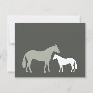 GRAY HORSES Personal Stationery/Notecard Notitiekaartje