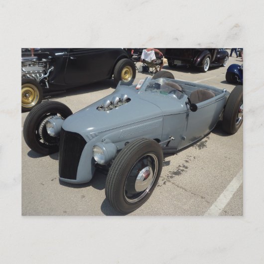 Gray Hot Rod Briefkaart (Voorkant)
