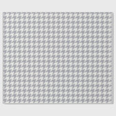 Gray Houndstooth Textile Pattern Cadeaupapier (Vlak)