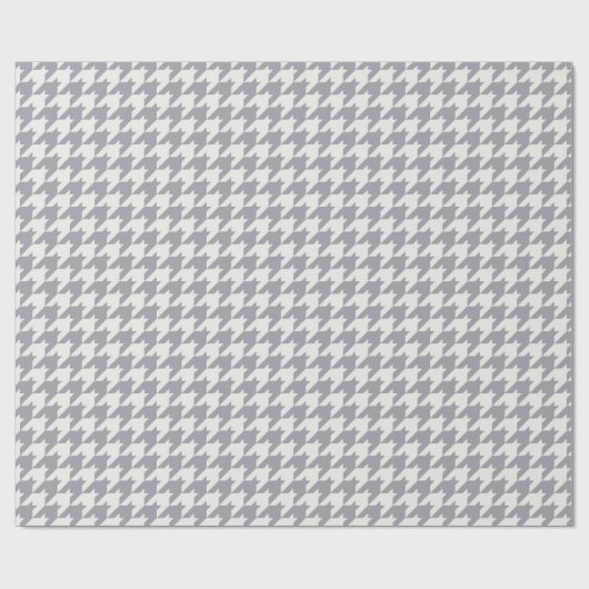 Gray Houndstooth Textile Pattern Cadeaupapier (Vlak)