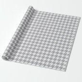 Gray Houndstooth Textile Pattern Cadeaupapier (Uitgerold)