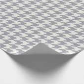Gray Houndstooth Textile Pattern Cadeaupapier (Hoek)