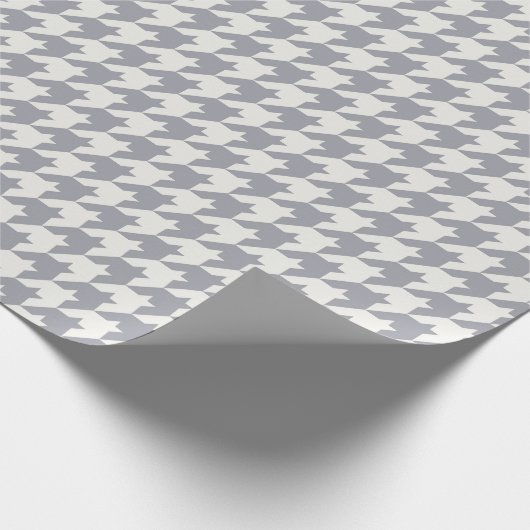 Gray Houndstooth Textile Pattern Cadeaupapier (Hoek)