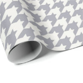 Gray Houndstooth Textile Pattern Cadeaupapier (Rol Hoek)