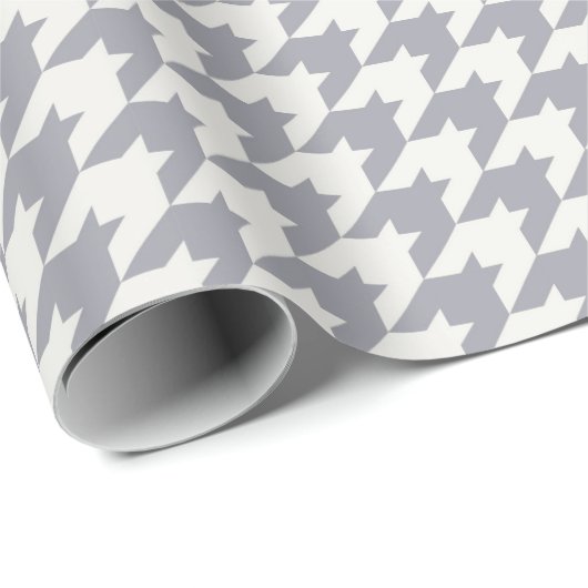 Gray Houndstooth Textile Pattern Cadeaupapier (Rol Hoek)