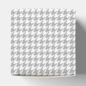 Gray Houndstooth Wedding Favor Box Bedankdoosjes (Bovenkant)