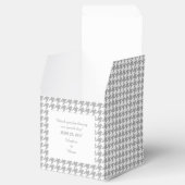 Gray Houndstooth Wedding Favor Box Bedankdoosjes (Geopend)