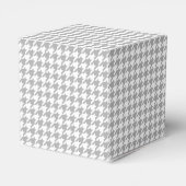 Gray Houndstooth Wedding Favor Box Bedankdoosjes (Achterkant)