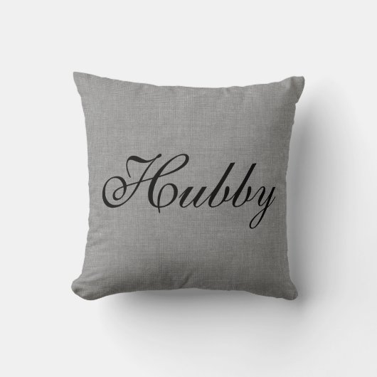 Gray Hubby de heer Pillow Kussen (Voorkant)