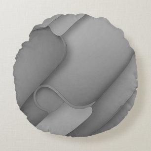 Gray Hues Modern Art Rond Kussen