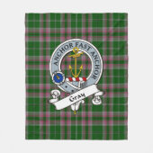 Gray Hunting Clan Badge Tartan Pset Fleece Deken (Voorkant)