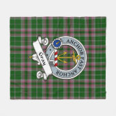 Gray Hunting Clan Badge Tartan Pset Fleece Deken (Voorkant (Horizontaal))
