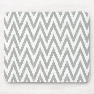Gray Ikat Chevron Muismat