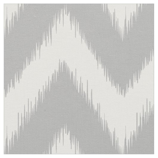 Gray Ikat Chevron Stof (Close Up)