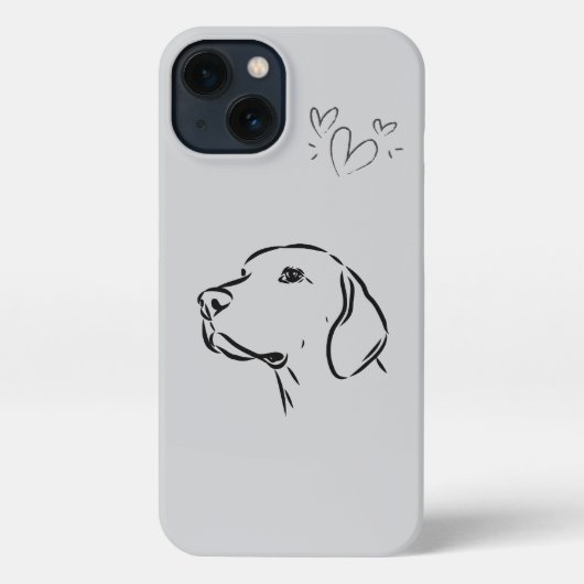Gray iPhone 17 Case with Adorable Puppy Design Hoesje (Achterkant)