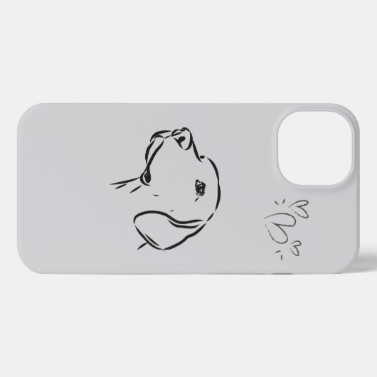 Gray iPhone 17 Case with Adorable Puppy Design iPhone Hoesje (Achterkant horizontaal)