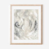 Gray Ivory Contemporary Abstract Art Poster