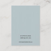 GRAY IVORY WHITE FLORAL BUNCH KETTING DISPLAY VISITEKAARTJE (Achterkant)