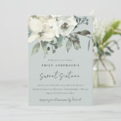 GRAY IVORY WHITE FLORAL BUNCH SWEET 16 BIRTHDAY KAART (Staand voorkant)
