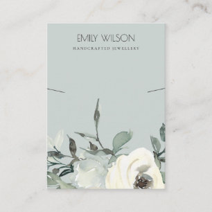 GRAY IVORY WITTE BUNCH KETTING VISITEKAARTJE