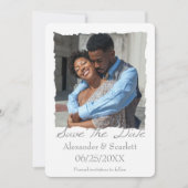 Gray Jagged Lijst Foto slaat de datum aankondiging (Voorkant)