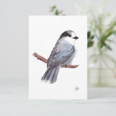 Gray Jay Bedankkaart (Staand voorkant)