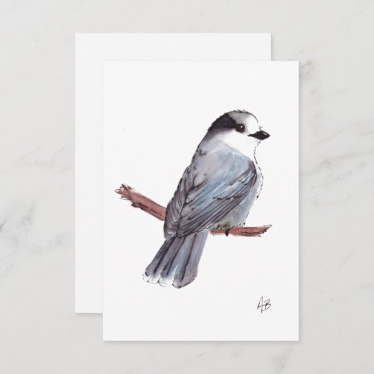 Gray Jay Bedankkaart (Voorkant / Achterkant)