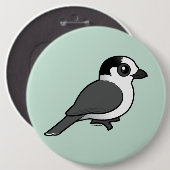 Gray Jay Ronde Button 6,0 Cm (Voorkant /achterkant)