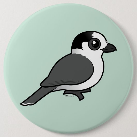 Gray Jay Ronde Button 6,0 Cm (Voorkant)