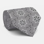 Gray Kaleidoscope Art 20 Snowflake Stropdas (Opgerold)