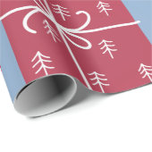 Gray kerstdecorptiepatroon ompakken papier (Rol Hoek)