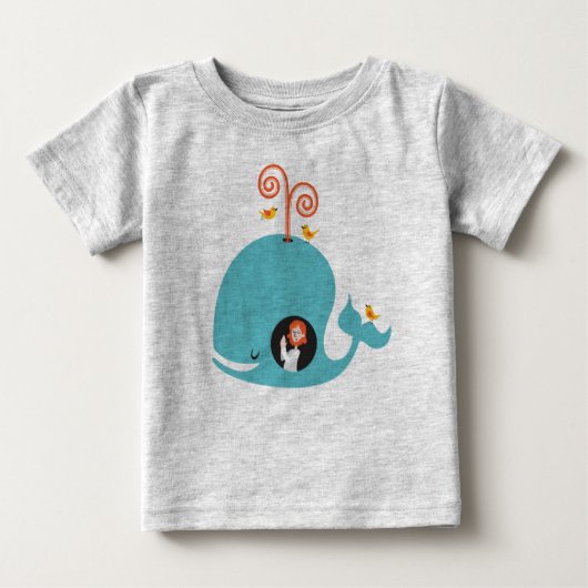 Gray Kids Shirt Bible Story Jonah And The Whale (Voorkant)