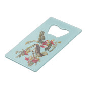 Gray Kingbird and Bijble Verse Creditkaart Flessenopener (Voorkant Gekanteld)